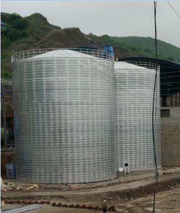 城口粮食钢板仓的安装全过程不用热焊接